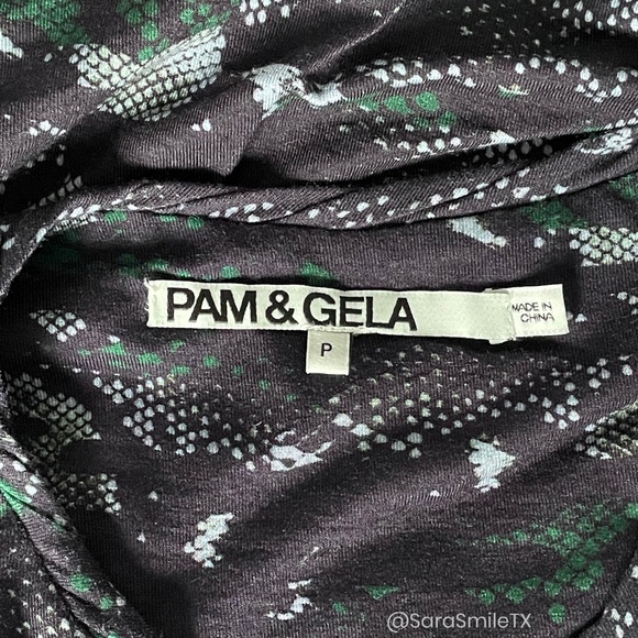 PAM & GELA Snakeskin Print Bodycon Long Sleeve Mini Dress - Picture 8 of 11